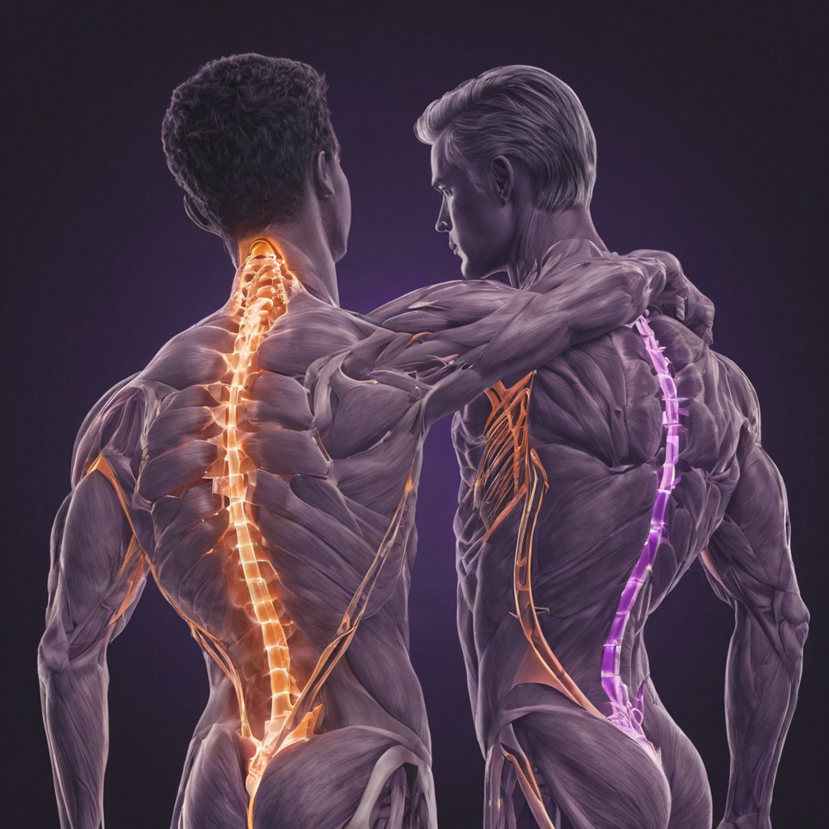 Rounded shoulders illustration