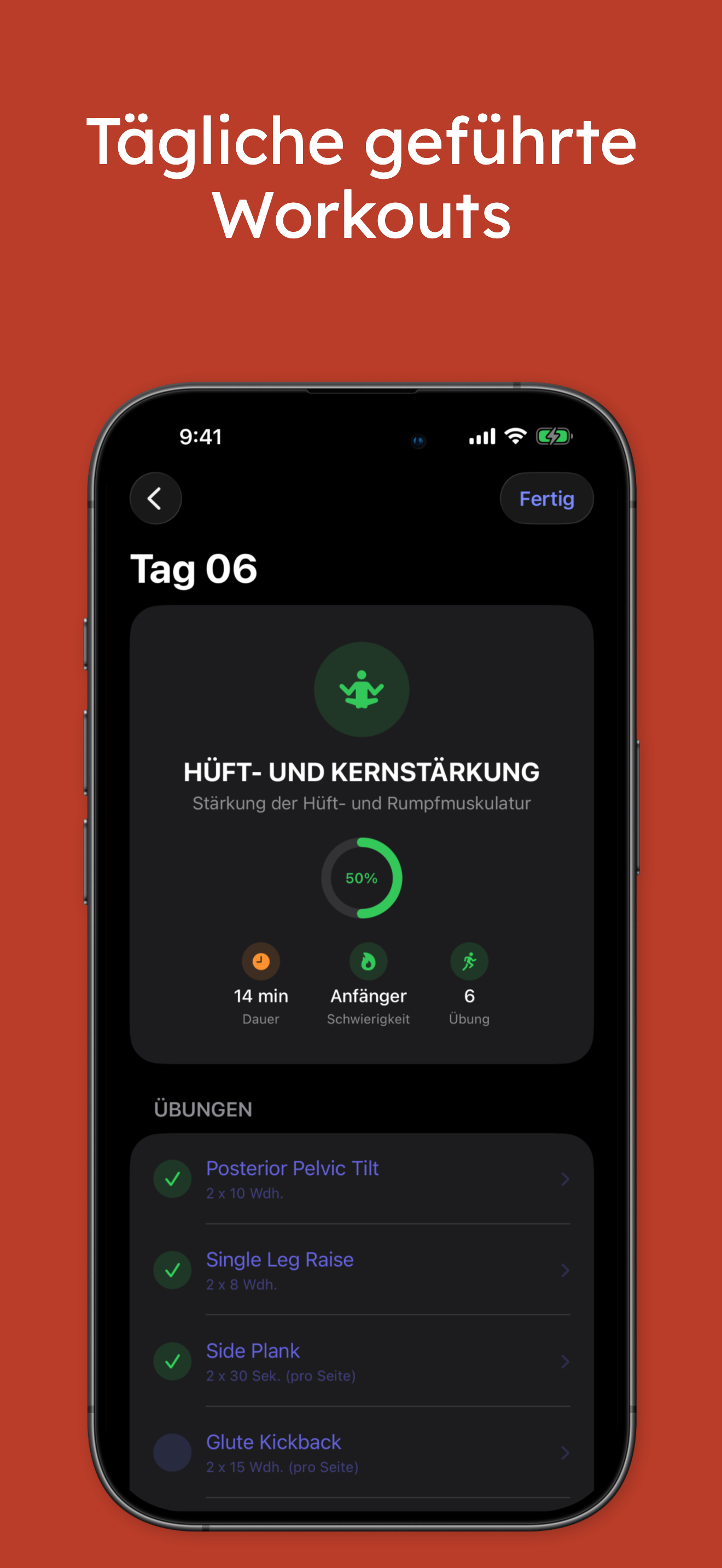 Posturist Übungsdetailansicht