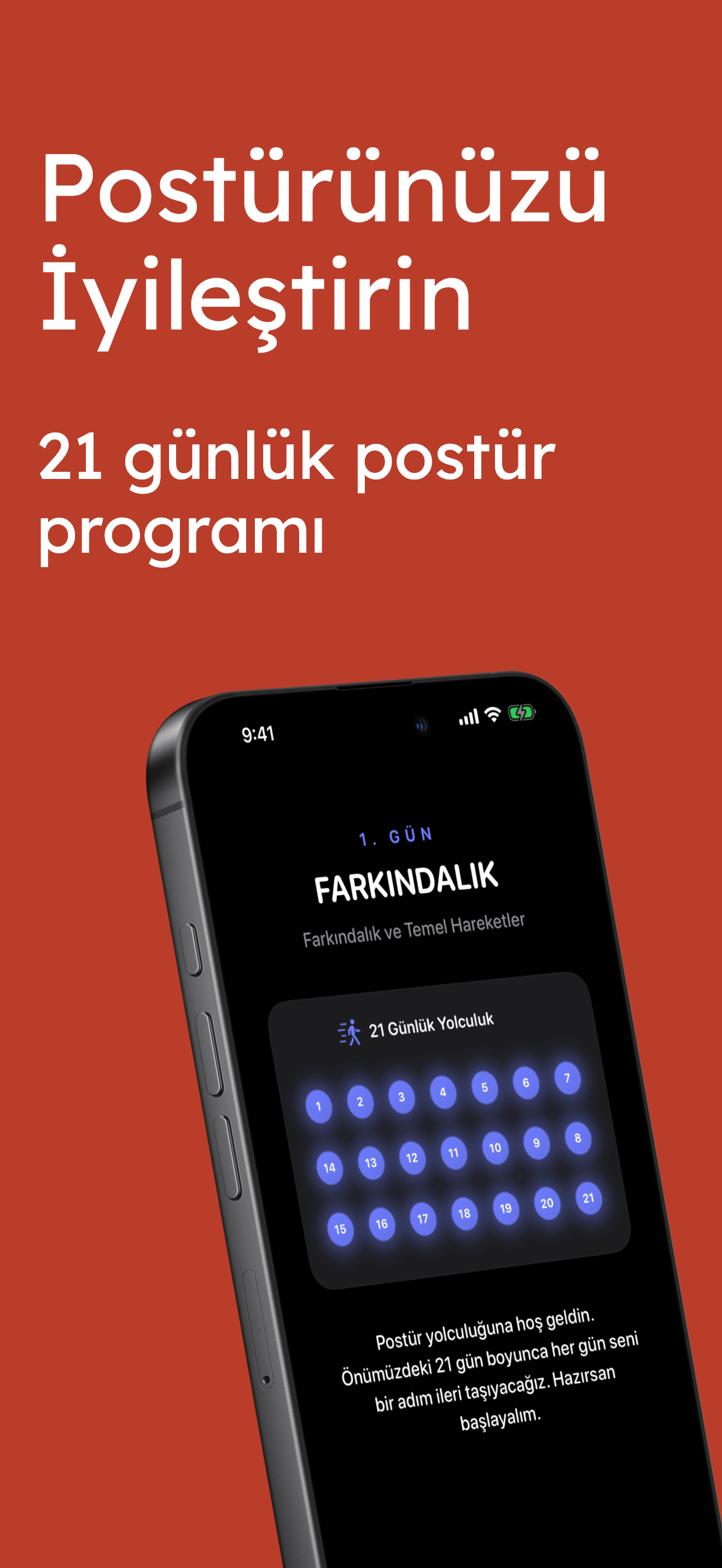 Posturist 21 günlük meydan okuma görünümü